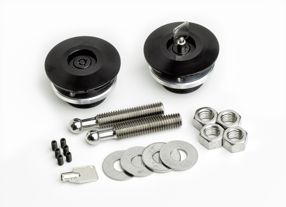 Lockable Hood Latches (Set) Black Quik Latch Canada